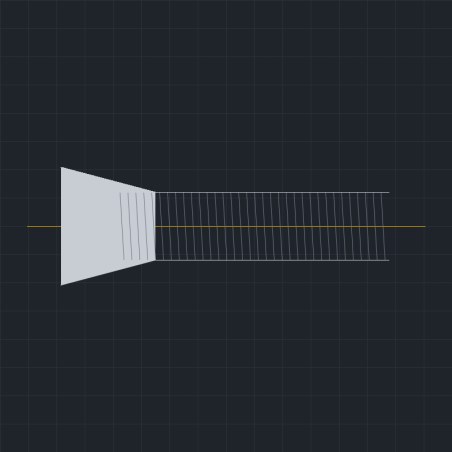 Śruba z łbem stożkowym na wkrętak DIN 963 M24x150