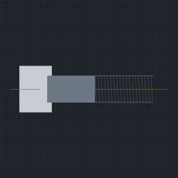 Śruba z łbem walcowym na wkrętak DIN 84 M16x90
