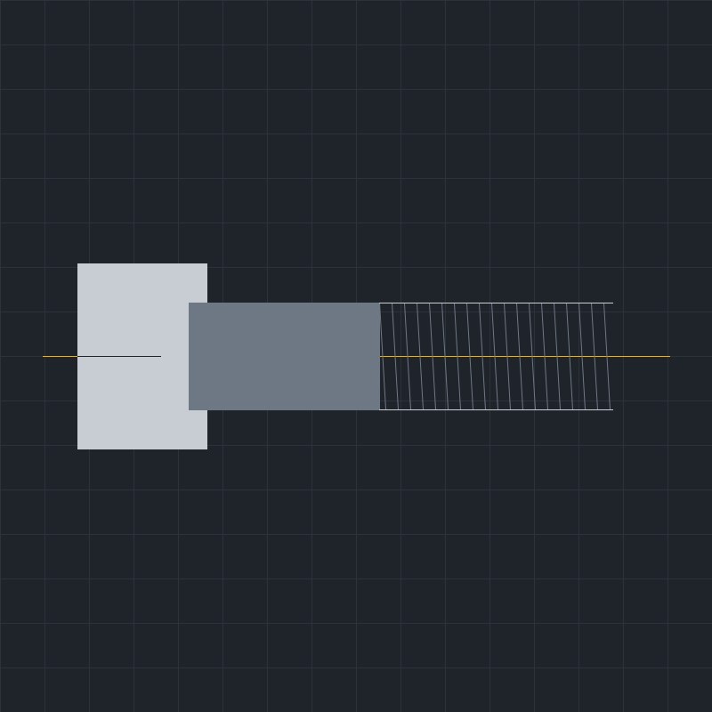 Śruba z łbem walcowym na wkrętak DIN 84 M24x70
