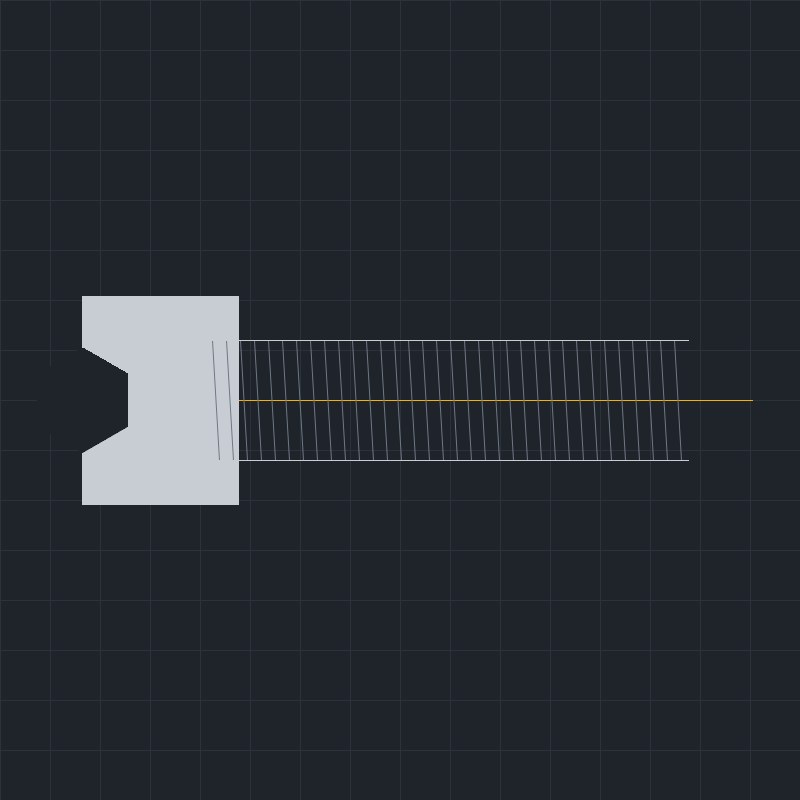 Śruba imbusowa z łbem walcowym i prowadnikiem DIN 6912 M12x45