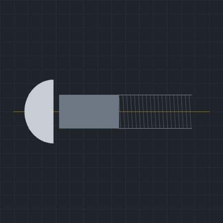 Śruba zamkowa z podsadzeniem nosowym DIN 604 M8x10
