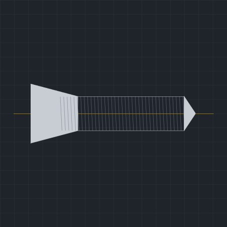Wkręt do blachy z łbem stożkowym DIN 7982 M6x25