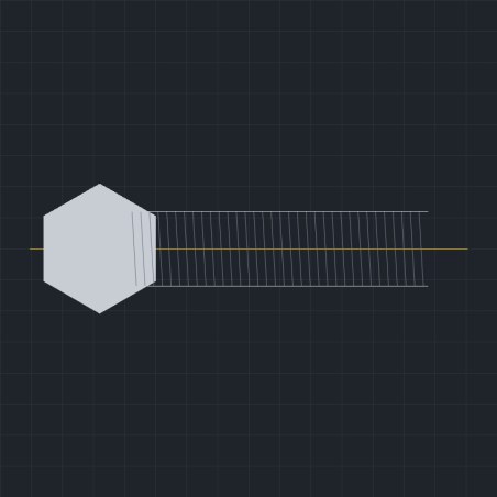 Śruba z łbem sześciokątnym pełny gwint DIN 933 M8x14